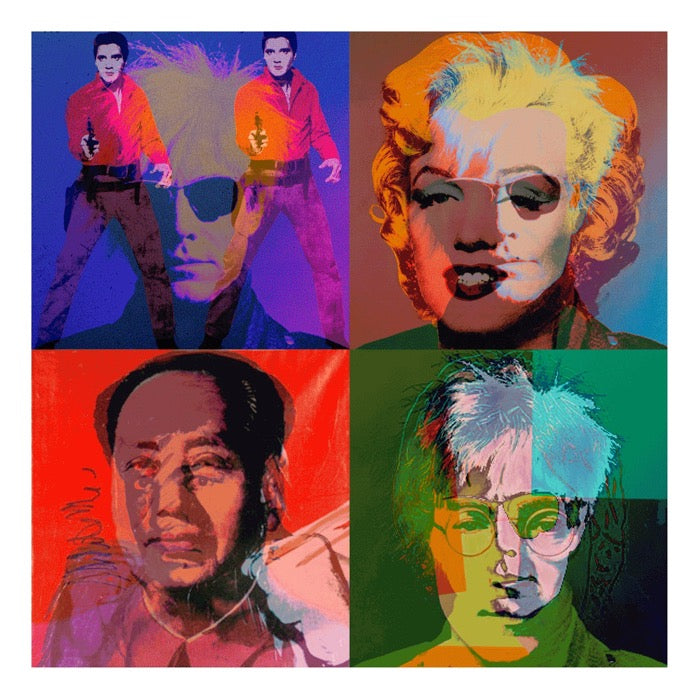 My Warhol: Black Wooden Framed Transparency Lenticular By Matthew Andrews