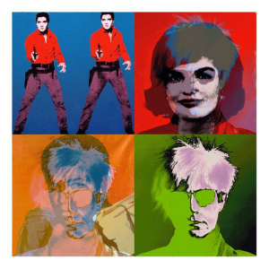 My Warhol: Black Wooden Framed Transparency Lenticular By Matthew Andrews