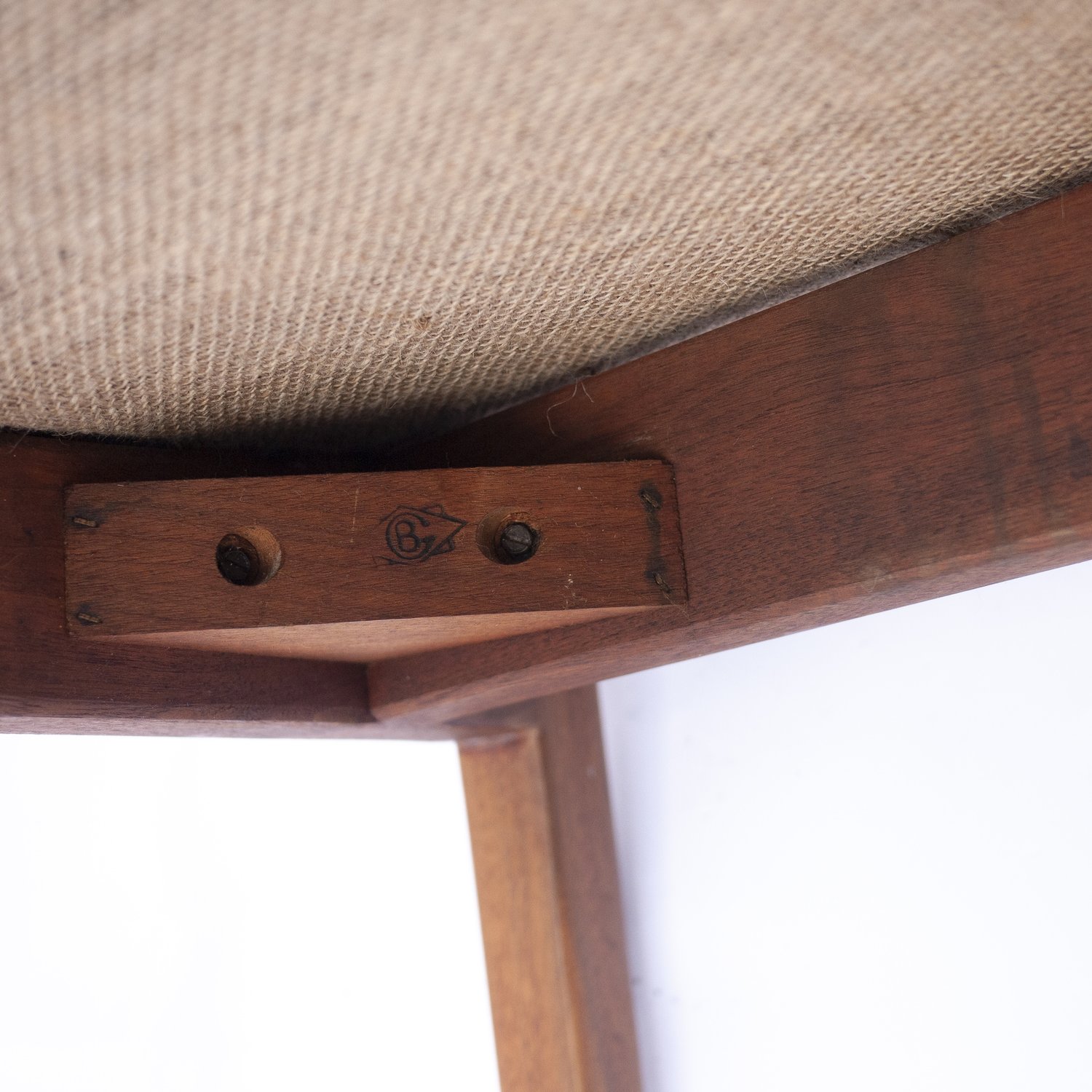 Arm Chairs By Jens Risom For Knoll In Walnut & Newly Upholstered In Blue Fabric, 1960s