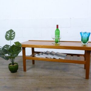 Mid-Century Myers Teak Coffee Table with Magazine Rack