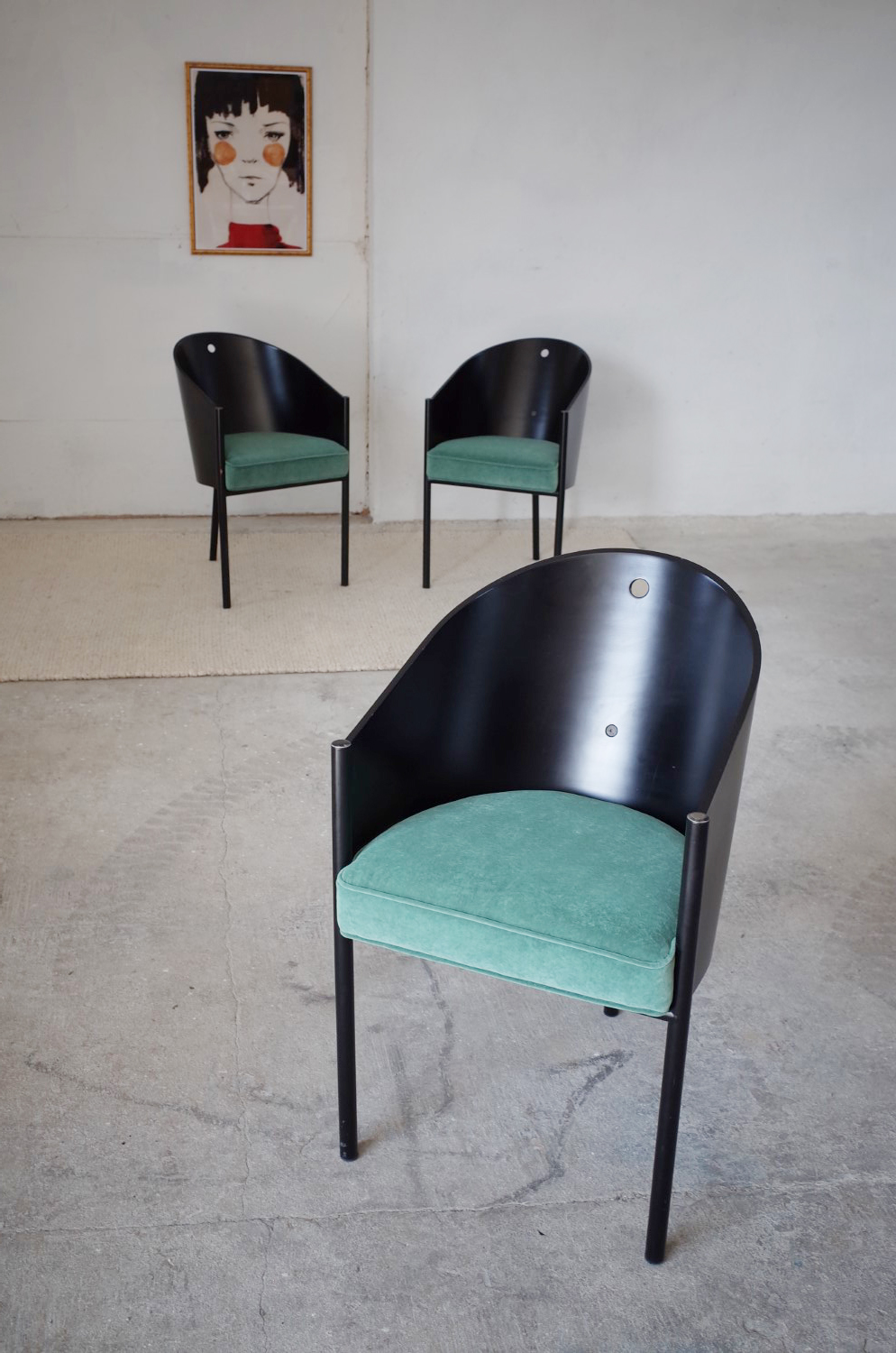 3 Costes vintage armchairs by Philippe Starck for Driade