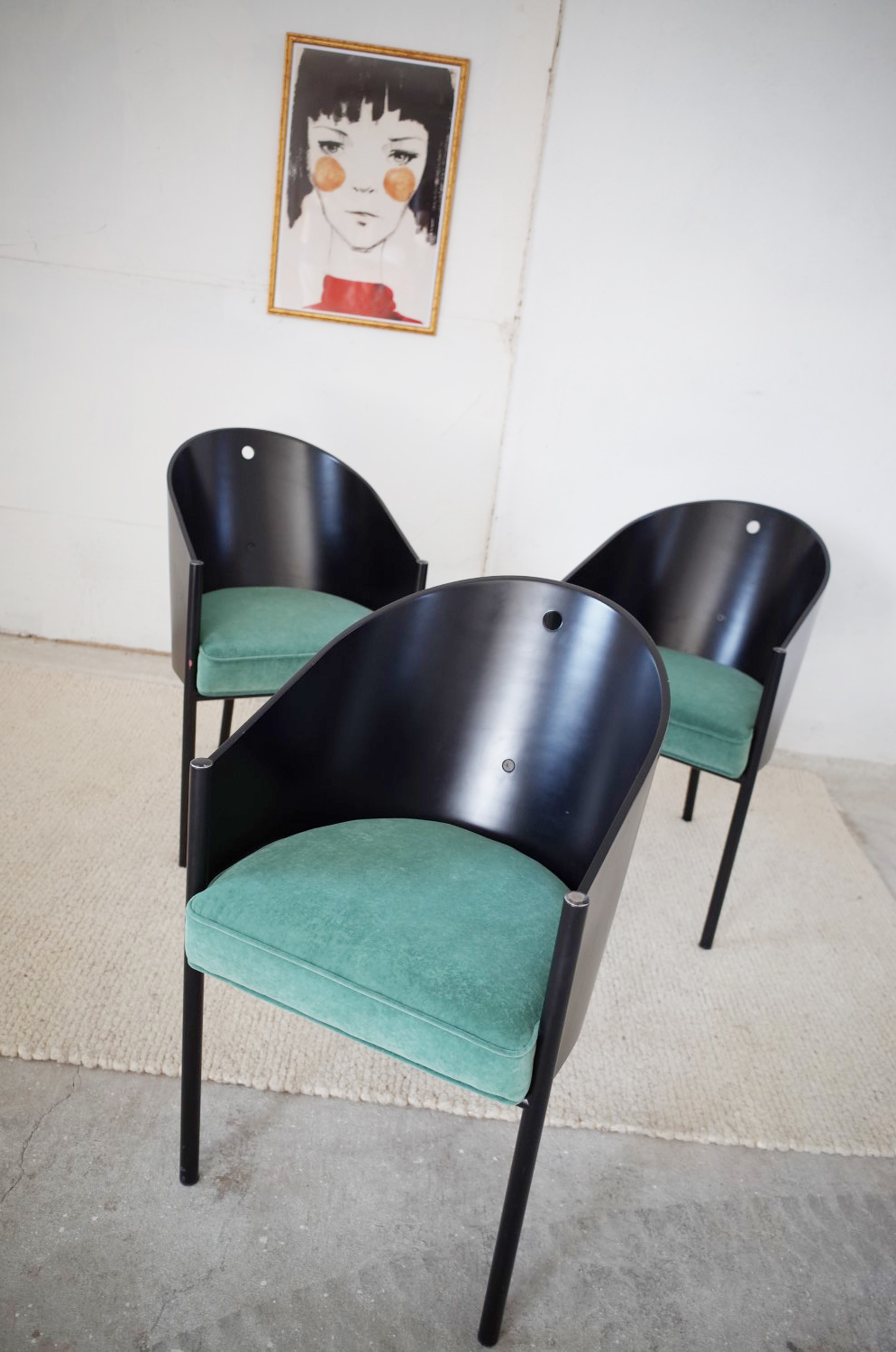 3 Costes vintage armchairs by Philippe Starck for Driade
