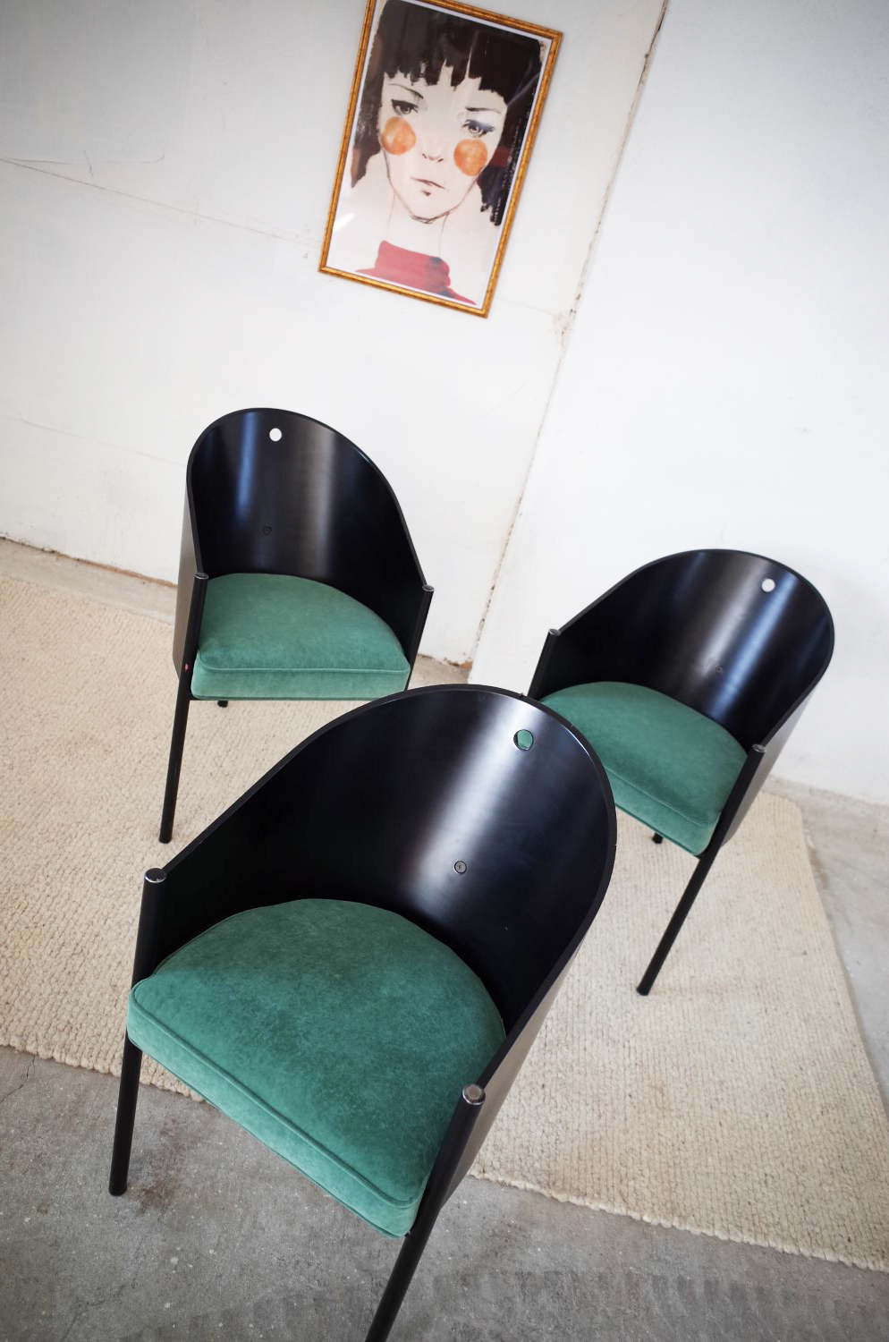 3 Costes vintage armchairs by Philippe Starck for Driade