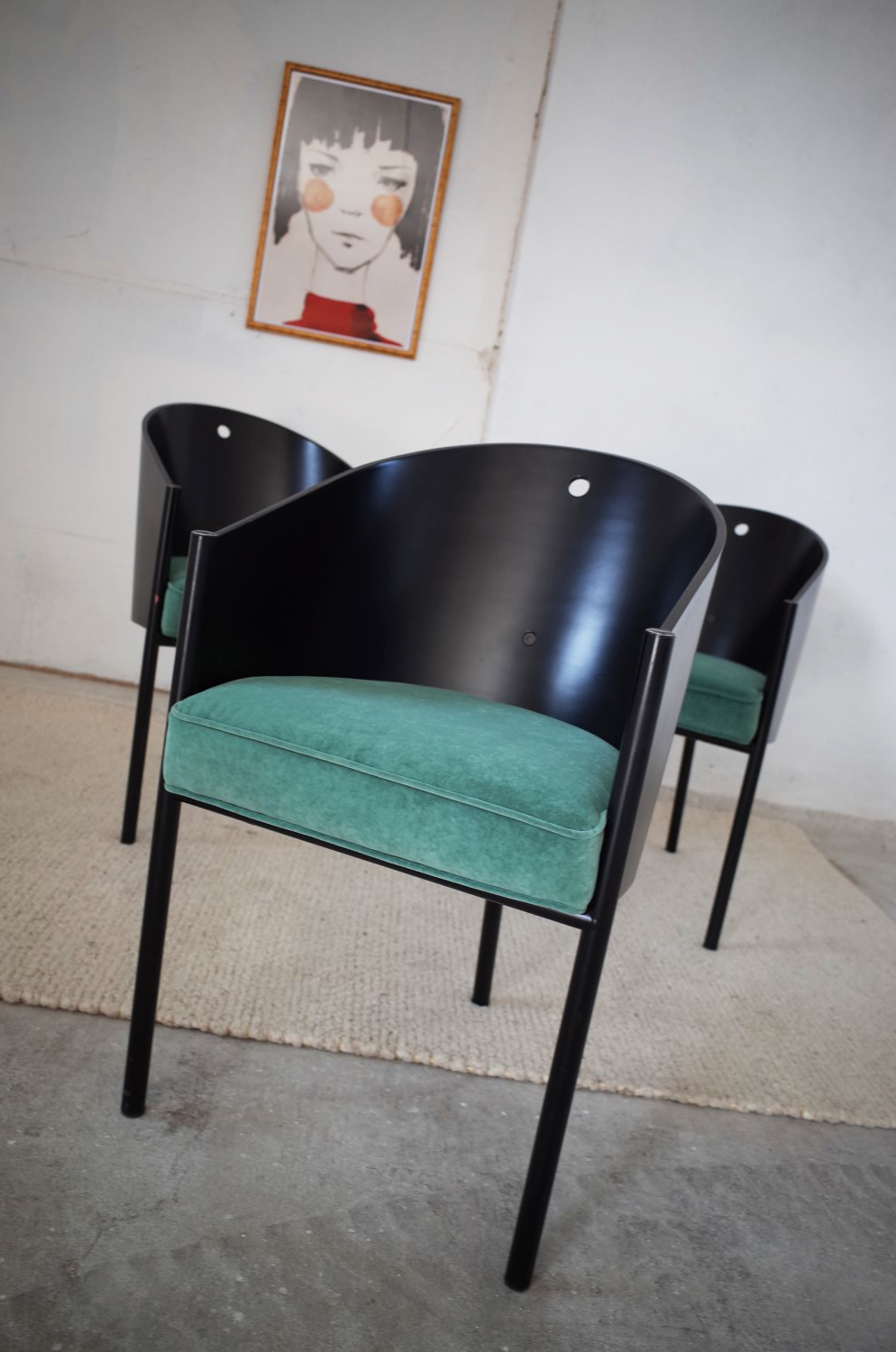 3 Costes vintage armchairs by Philippe Starck for Driade