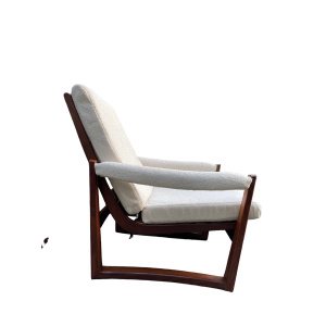 Midcentury Guy Rogers Afromosia Teak Lounge Chair
