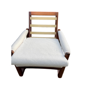Midcentury Guy Rogers Afromosia Teak Lounge Chair