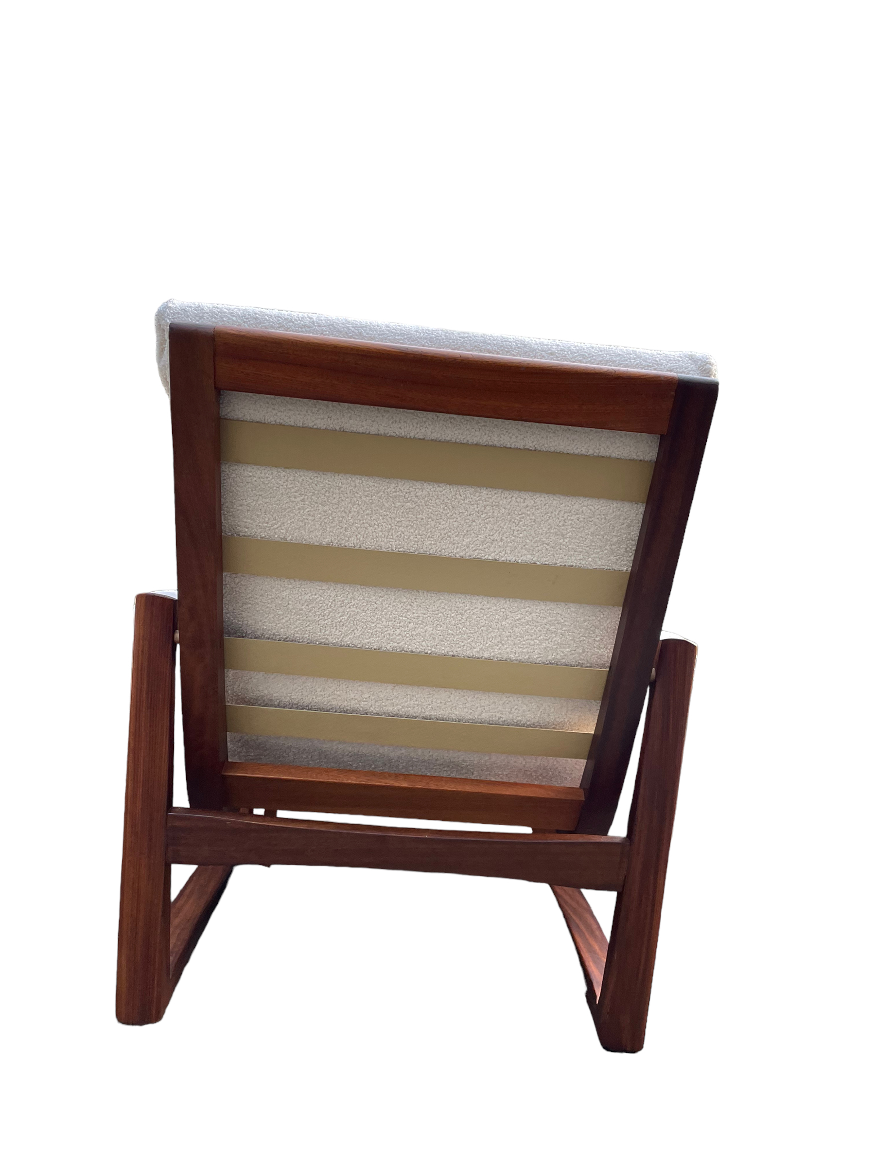 Midcentury Guy Rogers Afromosia Teak Lounge Chair