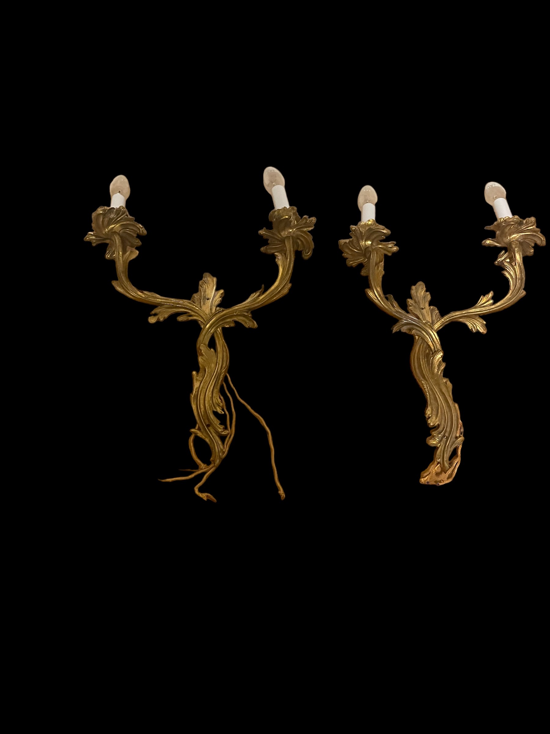 Pair of French Gilt wall Sconces