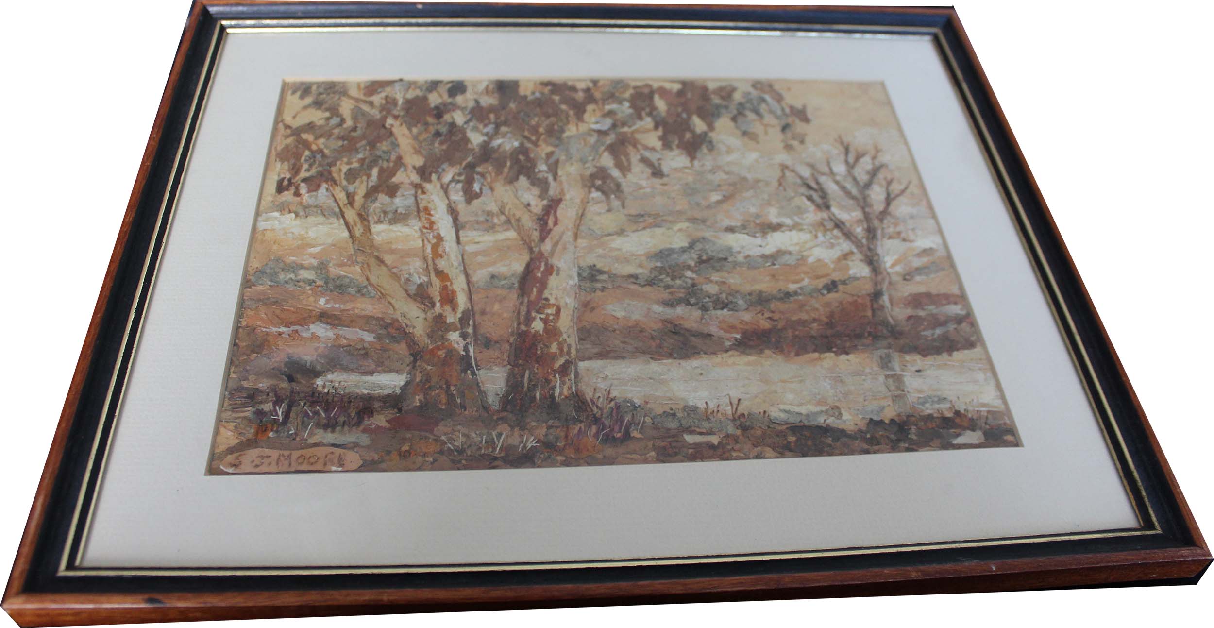 Vintage Australian Aboriginal Bark Painting - Authentic Artwork from the Australian Indigenous Culture