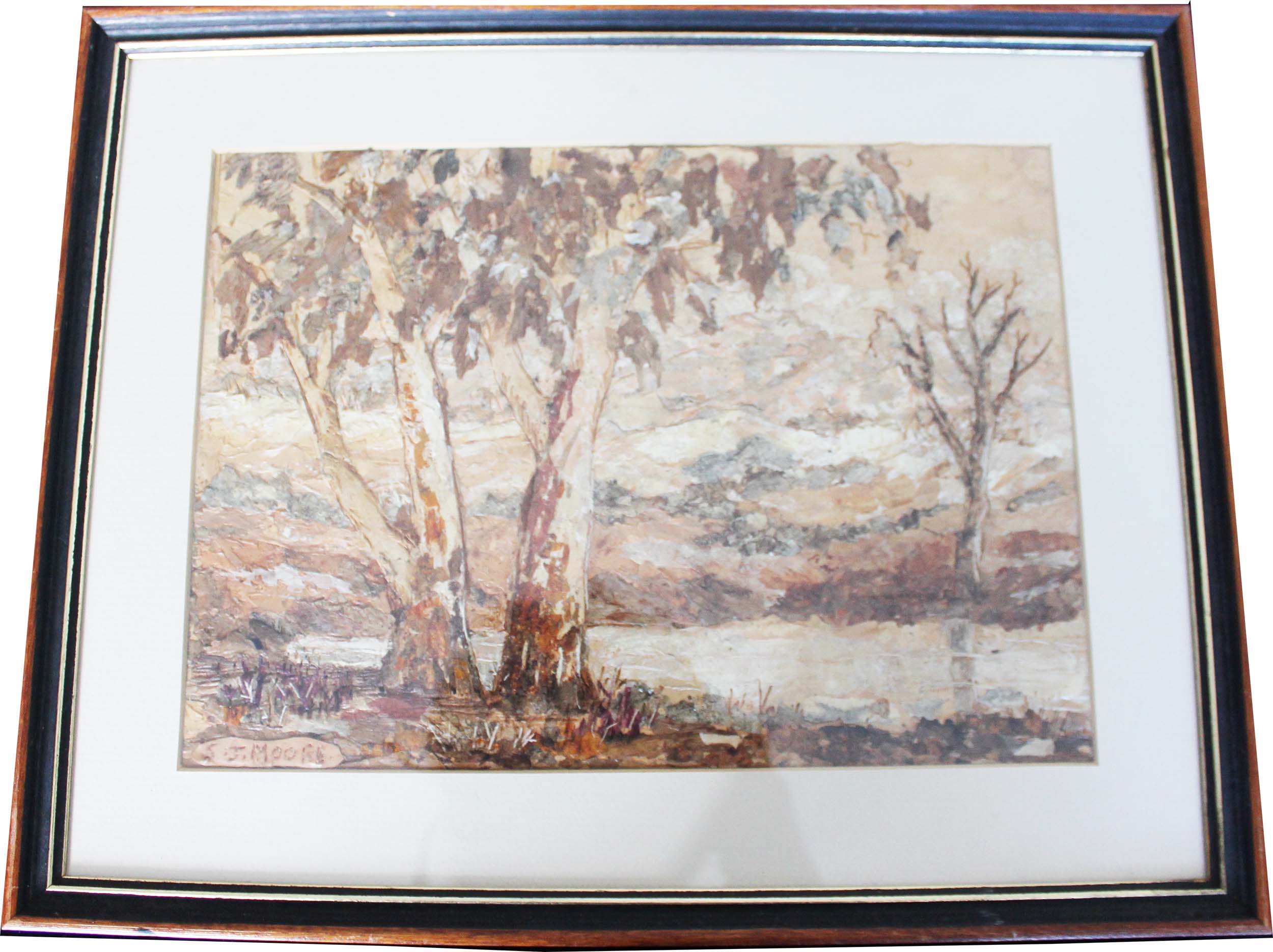 Vintage Australian Aboriginal Bark Painting - Authentic Artwork from the Australian Indigenous Culture
