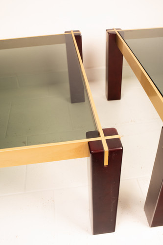Pair of "Faraone" tables by Renato Polidori for Skippe