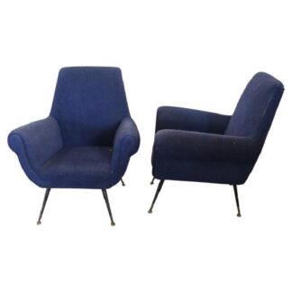 Armchairs attributed to Gigi Radice for Minotti, 1950s, Set of 2