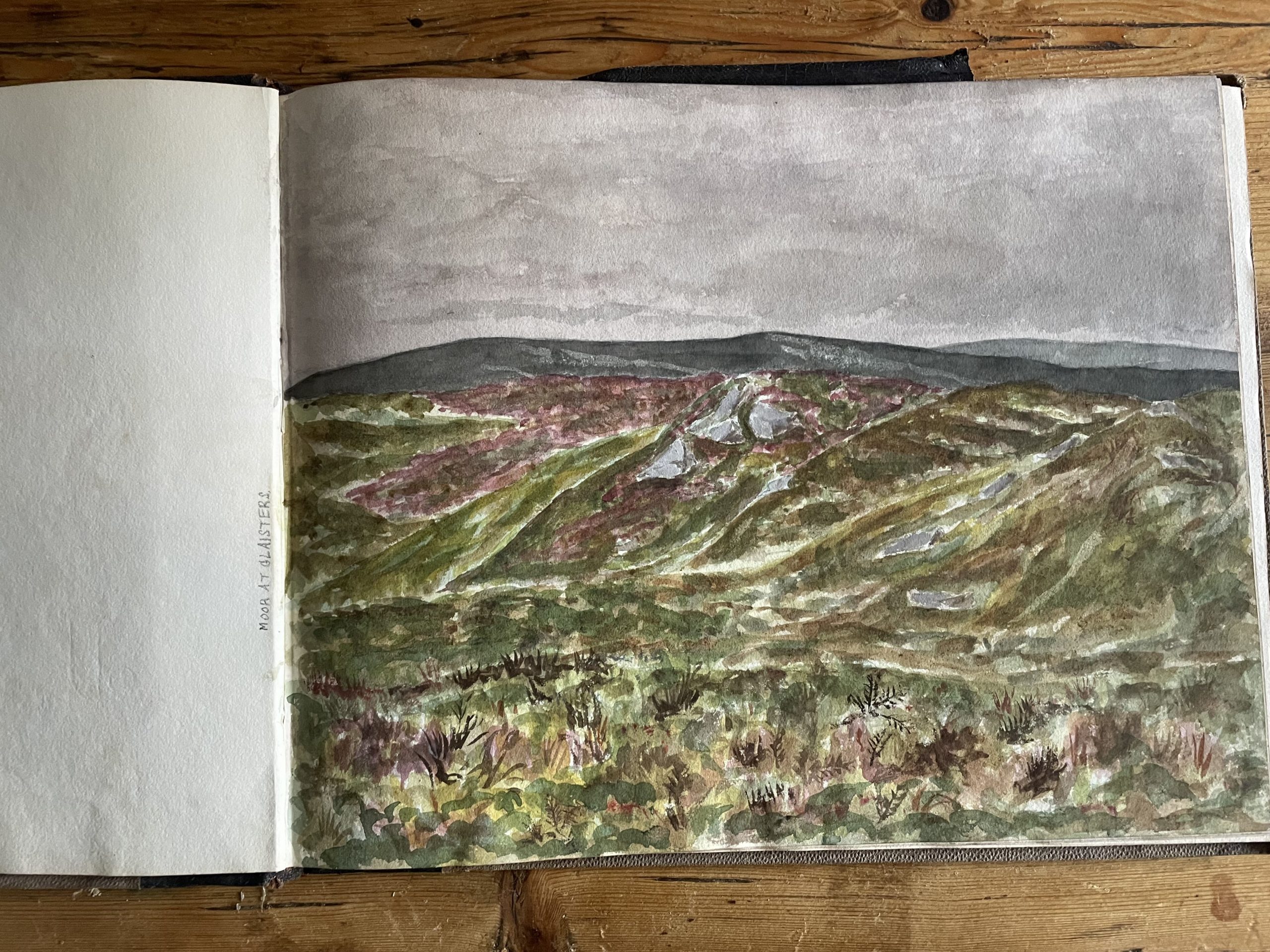 19th century sketch book watercolours of Cornwall and Scottish views
