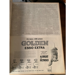 A bound copy of The Times newspaper July - September 1956. Genuine original 1956