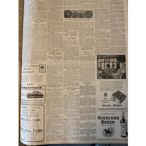 A bound copy of The Times newspaper July - September 1956. Genuine original 1956