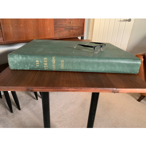 A bound copy of The Times newspaper July - September 1956. Genuine original 1956