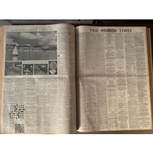 A bound copy of The Times newspaper July - September 1956. Genuine original 1956