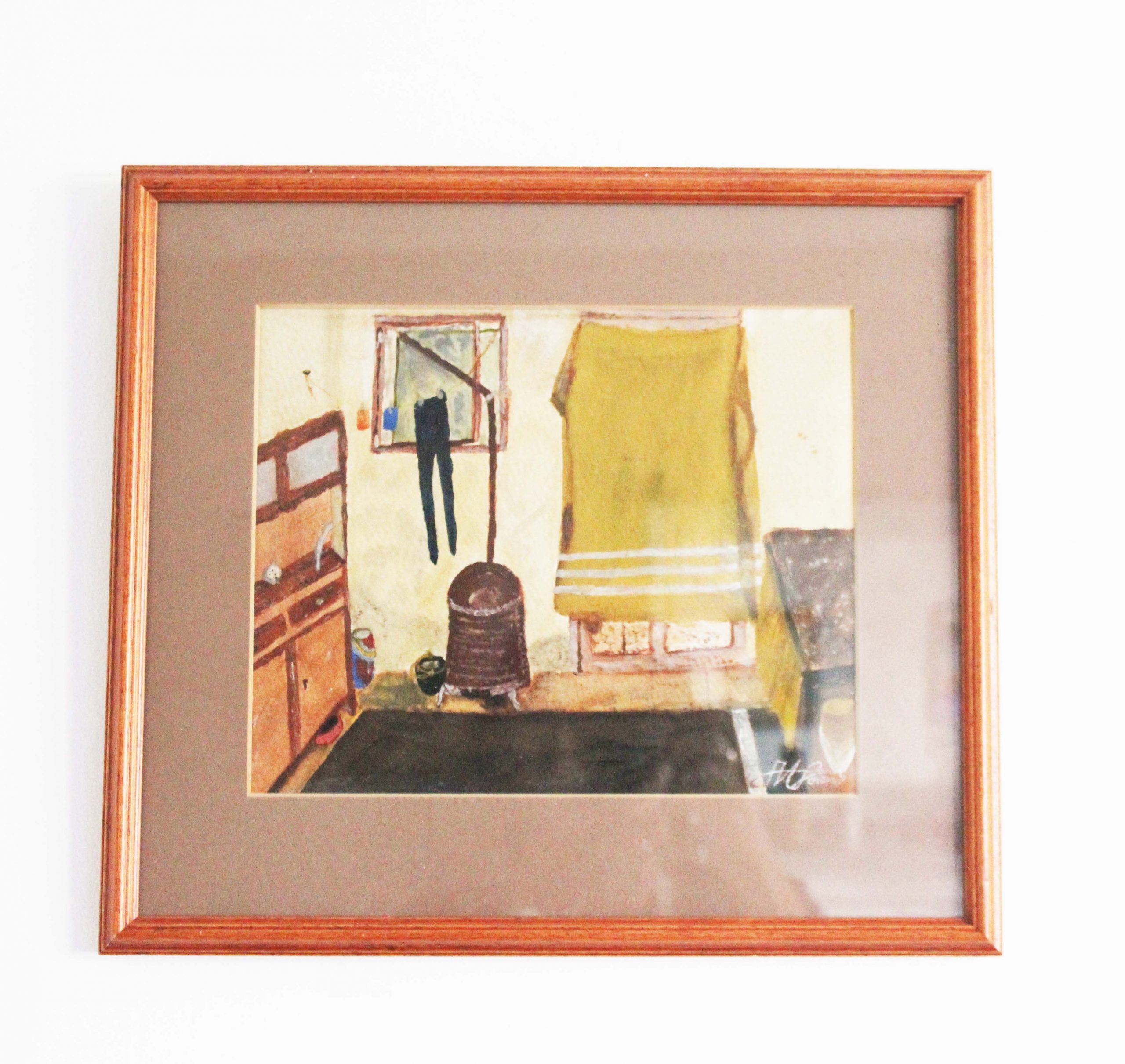 Vintage Spanish cottage interior painting
