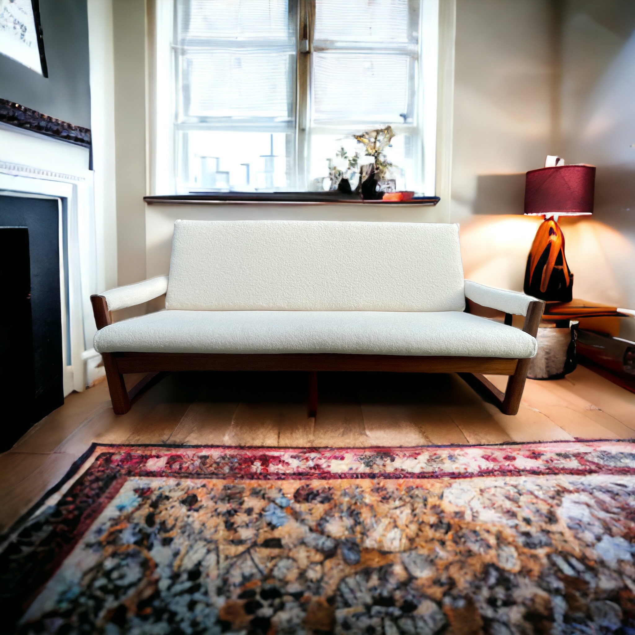 Midcentury Guy Rogers Virginia Teak Sofa