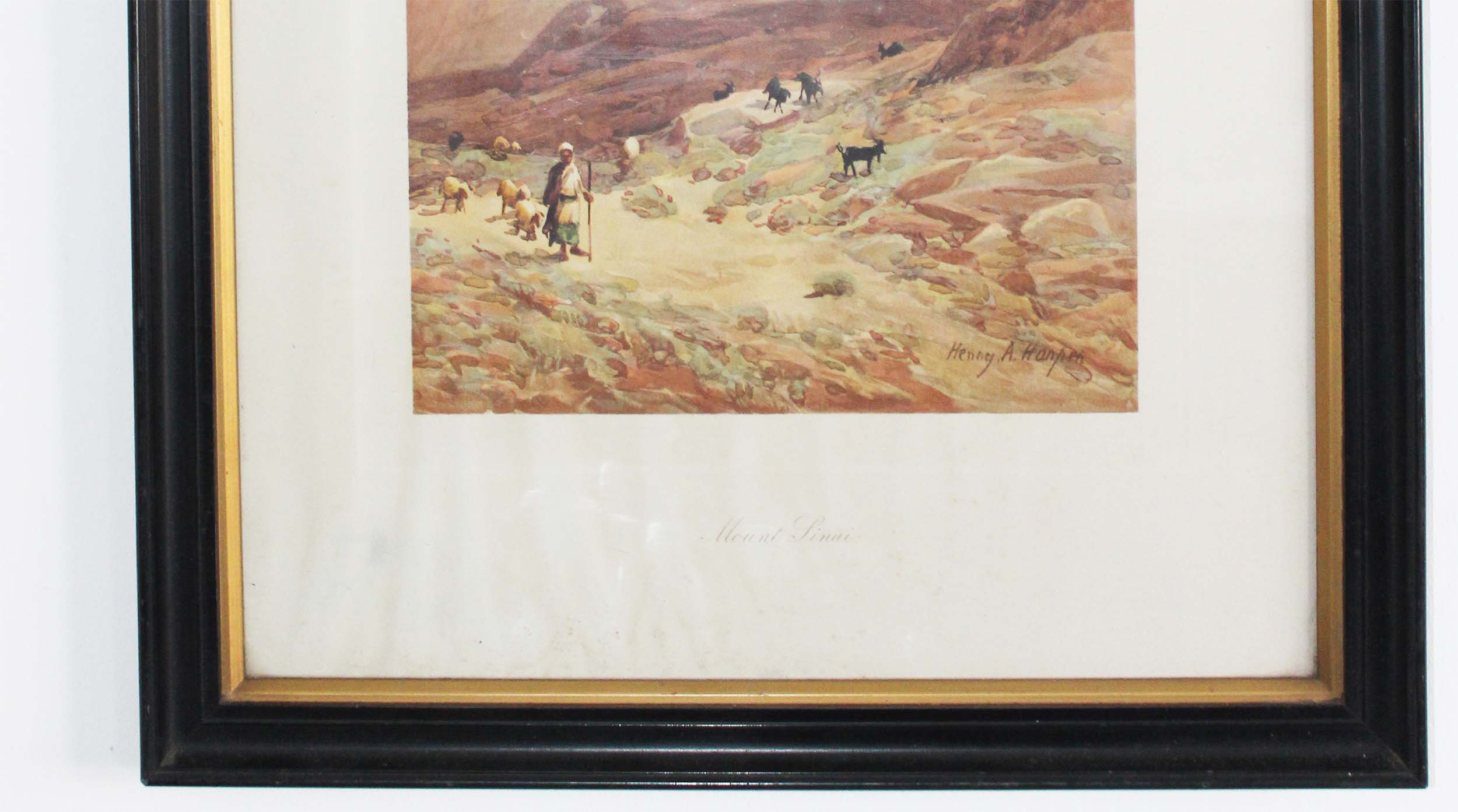 Pair of Antique Prints of Palestine and Mount Mount Sinai