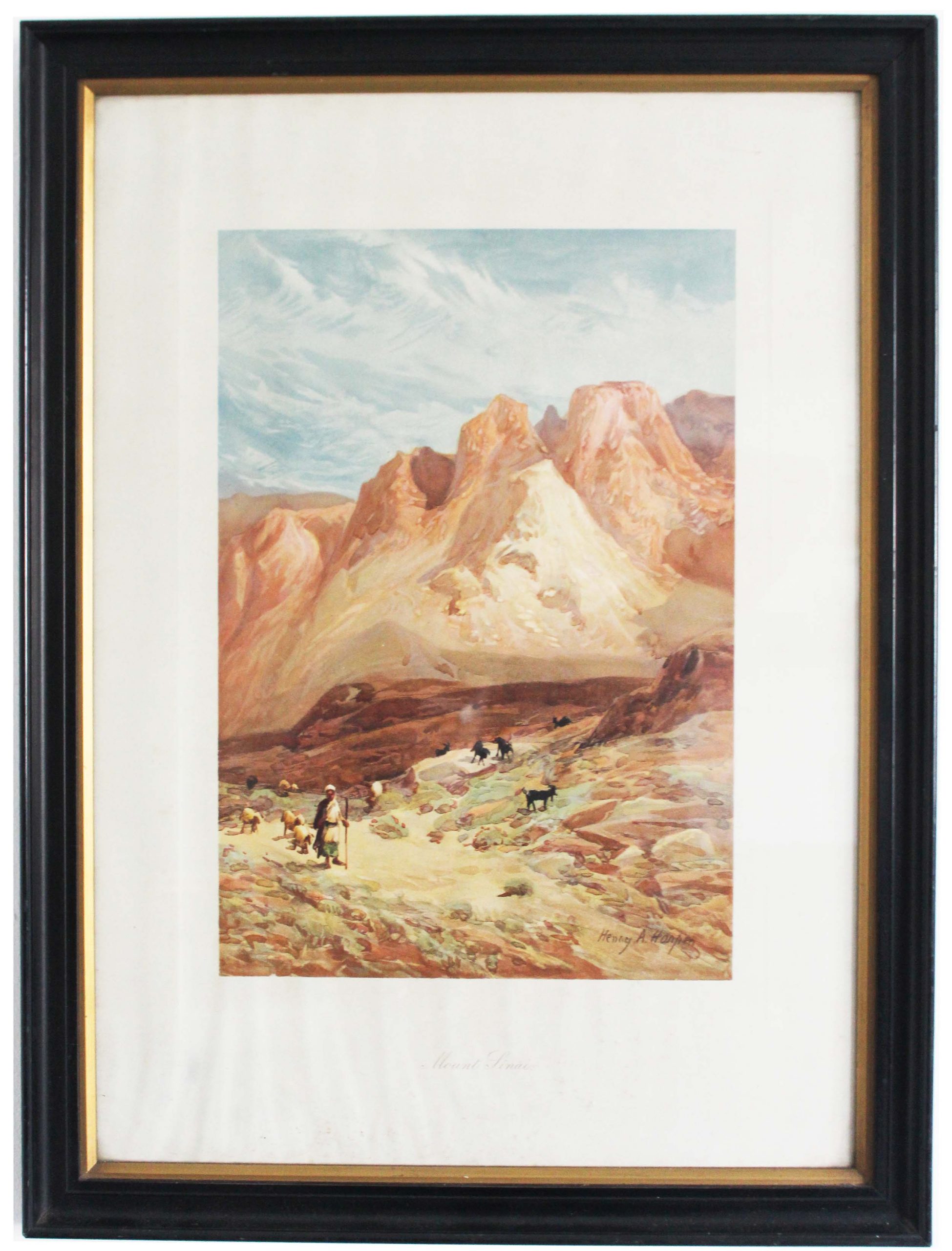 Pair of Antique Prints of Palestine and Mount Mount Sinai
