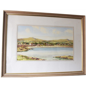 Northern Ireland Watercolour Of Ballygally Beach