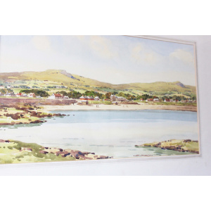 Northern Ireland Watercolour Of Ballygally Beach