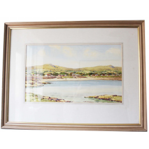Northern Ireland Watercolour Of Ballygally Beach
