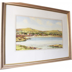 Northern Ireland Watercolour Of Ballygally Beach