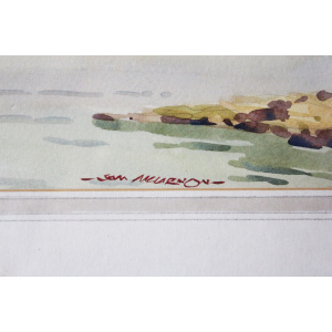 Northern Ireland Watercolour Of Ballygally Beach