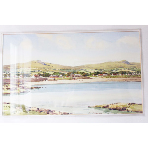 Northern Ireland Watercolour Of Ballygally Beach