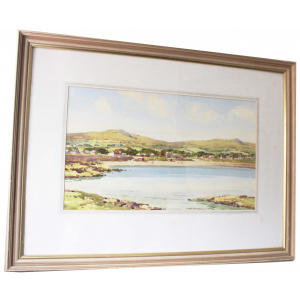 Northern Ireland Watercolour Of Ballygally Beach
