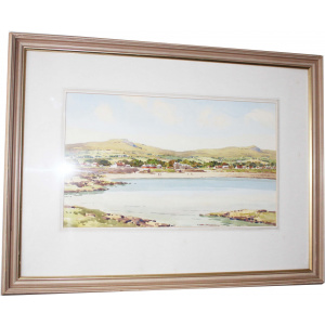 Northern Ireland Watercolour Of Ballygally Beach