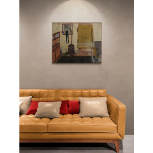 Vintage Spanish cottage interior painting