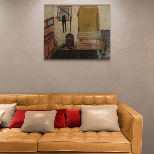 Vintage Spanish cottage interior painting