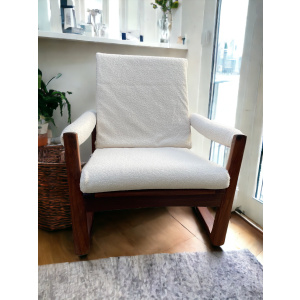 Midcentury Guy Rogers Afromosia Teak Lounge Chair