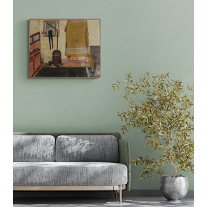 Vintage Spanish cottage interior painting
