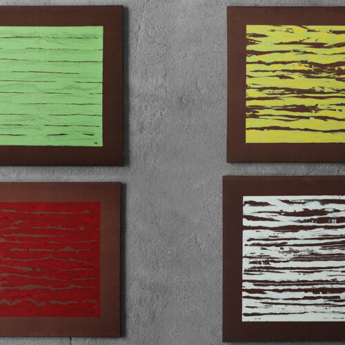 Ewa Söderström, Fyra årstiderna, Series of 4 Oil Paintings on Canvas