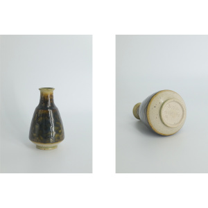 Mid-Century Scandinavian Modern Collectible Small Stoneware Vase No. 10 by Gunnar Borg for Höganäs Keramik, 1960s