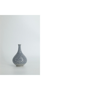 Mid-Century Scandinavian Modern Collectible Small Azure Stoneware Vase by Gunnar Borg for Höganäs Keramik, 1960s