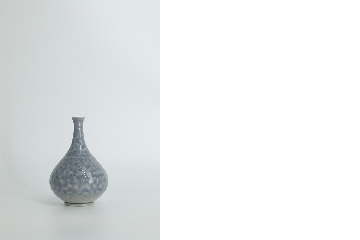 Mid-Century Scandinavian Modern Collectible Small Azure Stoneware Vase by Gunnar Borg for Höganäs Keramik, 1960s