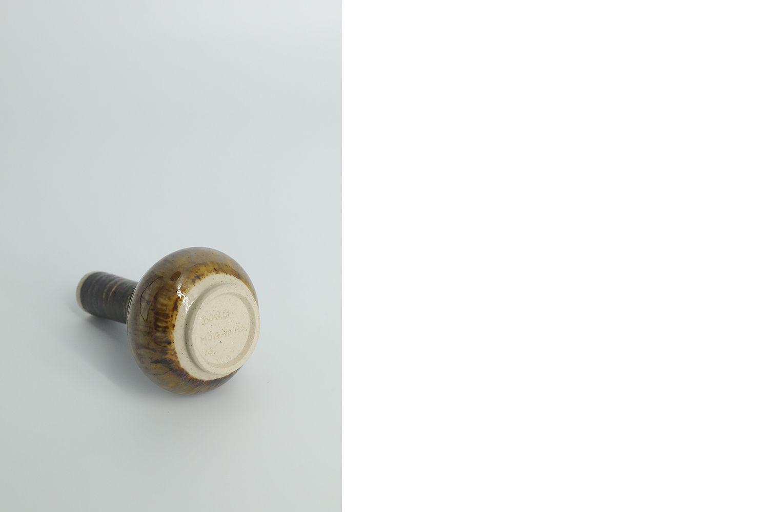 Mid-Century Scandinavian Modern Collectible Small Stoneware Vase No. 13 by Gunnar Borg for Höganäs Keramik, 1960s