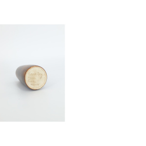 Small Mid-Century Scandinavian Modern Collectible Chocolate Stoneware Vase by Gunnar Borg for Höganäs Keramik, 1960s