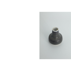 Mid-Century Scandinavian Modern Collectible Small Anthracite Stoneware Vase by Gunnar Borg for Höganäs Keramik, 1960s