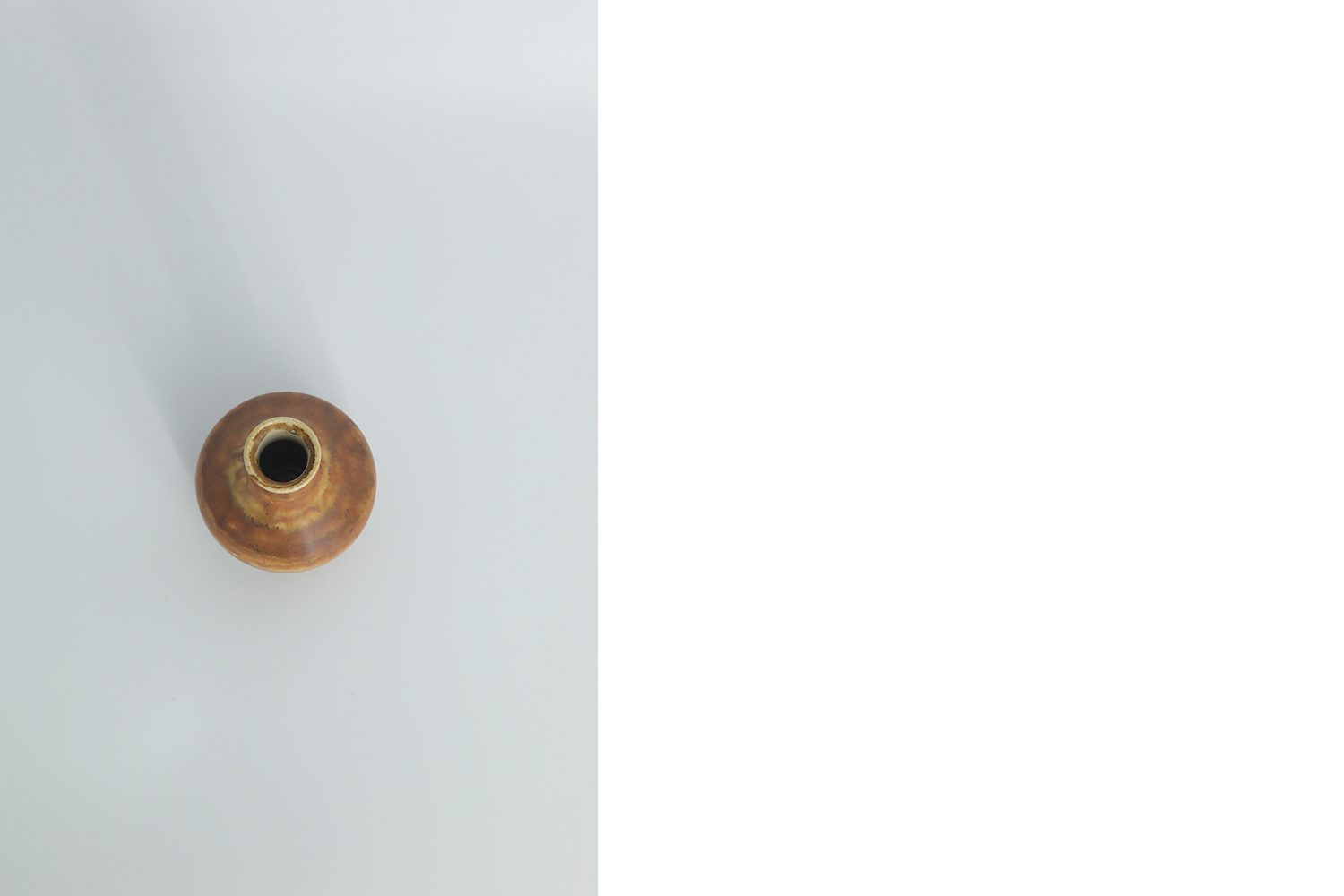 Mid-Century Scandinavian Modern Collectible Small Brown Stoneware Vase by Gunnar Borg for Höganäs Keramik, 1960s