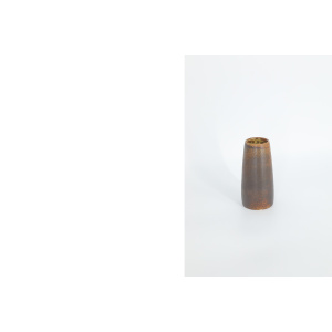 Small Mid-Century Scandinavian Modern Collectible Chocolate Stoneware Vase by Gunnar Borg for Höganäs Keramik, 1960s