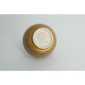 Mid-Century Scandinavian Modern Collectible Small Spherical Brown Stoneware Vase No. 19 7/11 75 by Gunnar Borg for Höganäs Keramik, 1960s