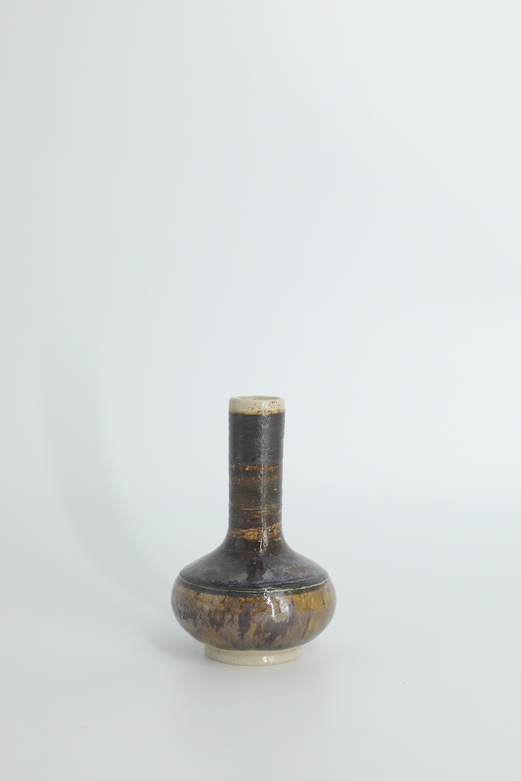 Mid-Century Scandinavian Modern Collectible Small Stoneware Vase No. 13 by Gunnar Borg for Höganäs Keramik, 1960s