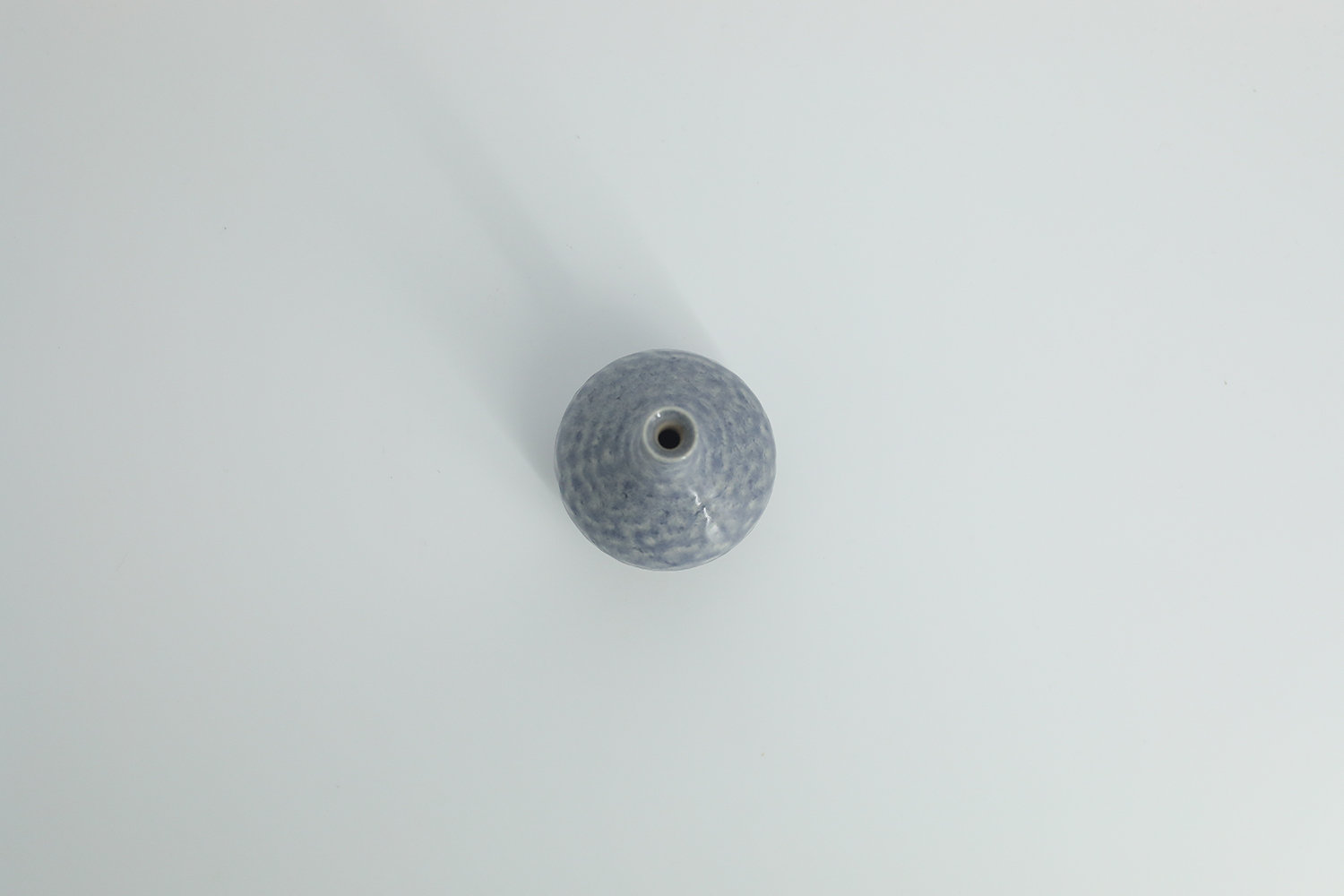 Mid-Century Scandinavian Modern Collectible Small Azure Stoneware Vase by Gunnar Borg for Höganäs Keramik, 1960s