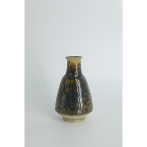 Mid-Century Scandinavian Modern Collectible Small Stoneware Vase No. 10 by Gunnar Borg for Höganäs Keramik, 1960s